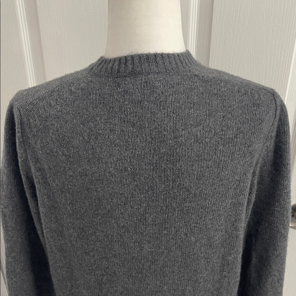 Zara Gray Crew Neck Sweater Long Sleeves Rib Trim 70% Wool Sz S - Picture 9 of 15